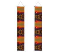 Striscioni per porta del Ringraziamento con cactus al tramonto nel deserto, decorazione per esterni, uso interno ed esterno, facile da appendere riutilizzabile