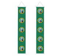Striscioni per porte con stampa di bandiera di Washington, striscioni decorativi da appendere per interni ed esterni per feste e celebrazioni