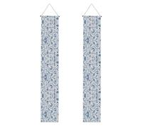 Striscioni per porte con stampa di fiori e foglie, per interni ed esterni, per porta d'ingresso, decorazioni per feste e giardini