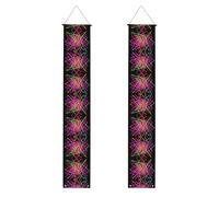 Striscioni per portico con motivo a linee al neon, striscioni decorativi per feste da appendere, decorazioni per pareti interne ed esterne/porte d'ingresso