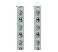 Striscioni per portico con stampe di piante grasse sorridenti, striscioni decorativi appendibili, adatti per feste, decorazione multi-scena per interni ed esterni