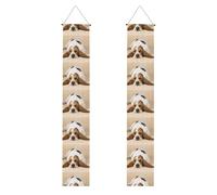 Striscioni per portico di laurea con stampa Basset Hound - Bandiere riutilizzabili per portico da giardino, decorazione per esterni