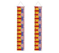 Striscioni per portico stampate con bandiera della Spagna americana, striscioni decorativi appendibili, adatti per feste, decorazione multi-scena per interni ed esterni