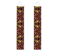 Striscioni per portico stampate con castagne fresche, striscioni decorativi appendibili, adatti per feste, decorazione multi-scena per interni ed esterni