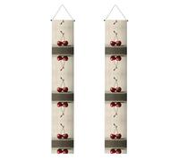 Striscioni per portico stampate con ciliegie rosse, striscioni decorativi appendibili, adatti per interni ed esterni decorazione del portico del giardino