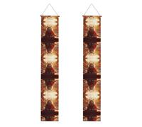 Striscioni per portico stampate con città proibita e gatti, striscioni decorativi da appendere, adatti per interni ed esterni, decorazione per portico da giardino