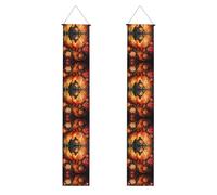 Striscioni per portico stampate con fenice rossa, striscioni decorativi appendibili, adatti per interni ed esterni, decorazione per portico da giardino