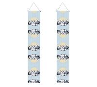 Striscioni per portico stampate con montagne innevate, striscioni decorativi appendibili, adatti per interni ed esterni, decorazione per portico da giardino