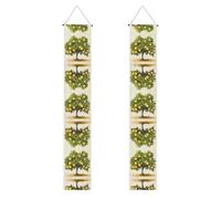 Striscioni per portico stampati con alberi da frutto, striscioni decorativi appendibili, adatti per feste, decorazione multi-scena per interni ed esterni
