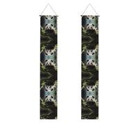Striscioni per portico stampati con cuccioli di panda nella foresta, striscioni decorativi appendibili, adatti per feste, decorazione multi-scena per interni ed esterni