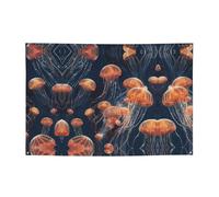 Striscioni quantistici con stampa di sciame di meduse e fondali da appendere, decora facilmente la scena della tua festa