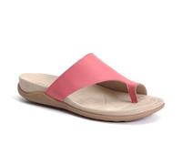 Strive Capri 4 - Sandali ortopedici da donna con supporto per arco plantare, in pelle, per fascite plantare, alluce valgo, piedi piatti, piedi gonfi e podologi, Corallo, 39.5 EU