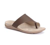 Strive Capri 4 - Sandali ortopedici da donna con supporto per arco plantare, in pelle, per fascite plantare, alluce valgo, piedi piatti, piedi gonfi e podologi, Marrone chiaro, 38 EU