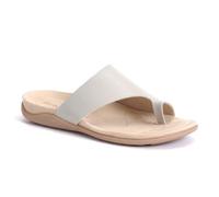 Strive Capri 4 - Sandali ortopedici da donna con supporto per arco plantare, in pelle, per fascite plantare, alluce valgo, piedi piatti, piedi gonfi e podologi, Latte, 39.5 EU