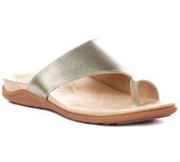 Strive Capri Sandali Donna In Metallo Gold Con 4 Lacci Slip On Tg EU 36-42