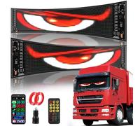 Strixorn 2 luci LED per gli occhi del diavolo, per auto, 12 x 60 cm, personalizzabili, con occhi LED flessibili, per finestrini dell'auto, camion, testo, graffiti, Smart App, Bluetooth USB 5 V
