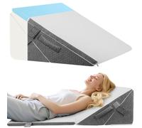 Strixorn Cuscino a Cuneo per Letto, 3 pz Cuscino da Lettura Regolabile, Memory Foam, Cuscino Triangolare, Cuscini a Cuneo per Apnea Notturna, Reflusso Acido, Elevazione Delle Gambe