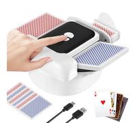 Strixorn Mixer per carte elettrico automatico per 1-2 mazzi, One Press ricaricabile, a basso rumore, per carte di credito UNO Skip BO
