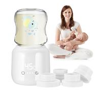 Strixorn Scaldabiberon da Viaggio, Scaldabiberon per Bambini Portatile Scaldabiberon Wireless con 4 Adattatori Adatto, per MEDELA, MAM, DRBROWNS, TOMMEE TIPPEE
