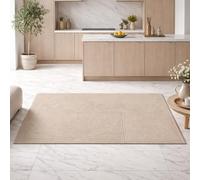 Strloepr Tappeto Decorazioni interni Armadio Camera da Letto Tappeti Salotto Pelo Corto, Beige Modern Geometric Designs, Beige, 160 x 260 cm