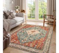 Strloepr Tappeto Salotto e Camera da Letto, Lavabile Antiscivolo, Tappeti di zona,Multicolour Traditional Giallo Beige Verde Blue,Orange,120 x 185 cm