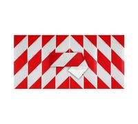 STROBO DIN 30710, pellicola di avvertimento per auto, 141 mm x 564 mm, autoadesiva, tipo 823i, 4 orientamenti a destra, 4 volte a sinistra