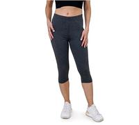 Ströbele SES Capri - Leggings da donna a 3/4, in cotone mélange (40/42), colore: Antracite