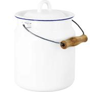 Strömshaga Bidone Smaltato da 3 L per Latte - Emil's - Bianco/blu