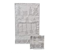 Strofinacci Asciughini Canovacci Set 3 Pezzi Misura Maxi Cm 60x86 Tela Aida Ricamo Punto Croce Hobby Cucito Fondo Colore Ecru Variante Cucina Disponibile in 7 Colori Prodotto in Italia (Tortora)