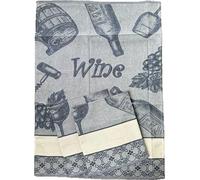 Strofinacci Asciughini Canovacci Set 3 Pezzi Misura Maxi cm 60x86 Tela Aida Ricamo Punto Croce Hobby Cucito Fondo Colore Ecru Variante Vino Disponibile in 4 Colori Prodotto in Italia (Blu)