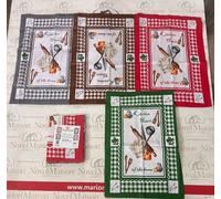 STROFINACCI CANOVACCI DA CUCINA 100%COTONE TWILL COLORATI 55X85 CM 6/12 PEZZI