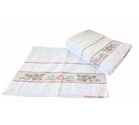 Strofinacci Canovacci Natale Set 6 Pezzi 100% Cotone Misura Cm 50x70 Tela Aida Ricamo Hobby Cucito Prodotto Italiano (Pungitopo e Paesaggio)