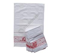 Strofinacci Canovacci Natale Set 6 Pezzi 100% Cotone Misura Cm 50x70 Tela Aida Ricamo Hobby Cucito Prodotto Italiano (Babbo Natale Sulla Slitta)