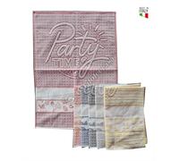 Strofinacci Asciuga Piatti Natalizi Set 3 Pezzi Babbo Natale Misura 50x70