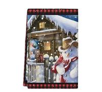 Strofinacci da cucina natalizi, a forma di pupazzo di neve, baita di tronchi, alberi di Natale, asciugamani assorbenti, cardinale, canovacci da cucina, strofinacci per la pulizia e l'asciugatura del