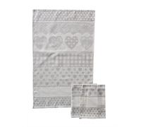 STROFINACCI NR 3 CANOVACCI MISURA MAXI CUORE CON TELA AIDA ECRU 100% COTONE