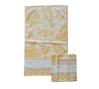 STROFINACCI nr 3 MISURA MAXI CON TELA AIDA 100% COTONE JACQUARD "VINO"