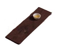 Strofinacci Tea Towel Thickened Painted Absorbent Cotton Cleaning Cloth Mat Ceremony Bere il Tè(Brown)