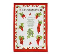 Strofinaccio cucina Asciugapiatti Il Peperoncino in Puro cotone U058 ROSSO
