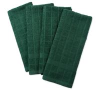 Strofinaccio in spugna DII tinta unita verde scuro (set da 4)