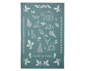 Strofinaccio stampato in cotone Racconto di punta 50 x 75 cm, Coucke
