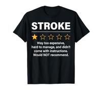 Stroke 1 Valutazione a Stelle Divertente Consapevolezza dell'ictus Paziente Ictus Maglietta