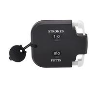 Stroke Counter 2 Digits | Mechanical Clicker with Quick Zeroing Function | Dual Player Score Keeper for Putts/Shots/Games | Portable & Sturdy Plastic Design (Black Body White Press)