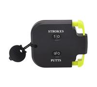 Stroke Counter 2 Digits | Mechanical Clicker with Quick Zeroing Function | Dual Player Score Keeper for Putts/Shots/Games | Portable & Sturdy Plastic Design (Black And Green)