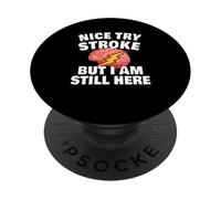 Stroke Survivor Stroke Awareness Rehab - bel colpo di prova PopSockets PopGrip Adesivo