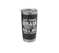 Stroke Survivor Stroke Warrior: Il mio cervello Bicchiere termico in acciaio inox doppia parete