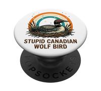 Strolaga Uccello Retrò Canada Divertente Natura PopSockets PopGrip Adesivo