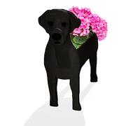 strolfay Fioriera per cani da donna, graziosa fioriera per cani in PVC, vasi da fiori per interni ed esterni, fioriera da giardino per compleanno, ufficio, amanti degli animali domestici, 24 x 16,2 x