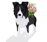 strolfay Fioriera per cani da donna, graziosa fioriera per cani in PVC, vasi da fiori per interni ed esterni, fioriera da giardino per compleanno, ufficio, amanti degli animali domestici, 24 x 15 x 34