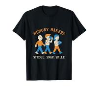 Stroll Snap Smile Memory Makers Photo Friends Design Maglietta